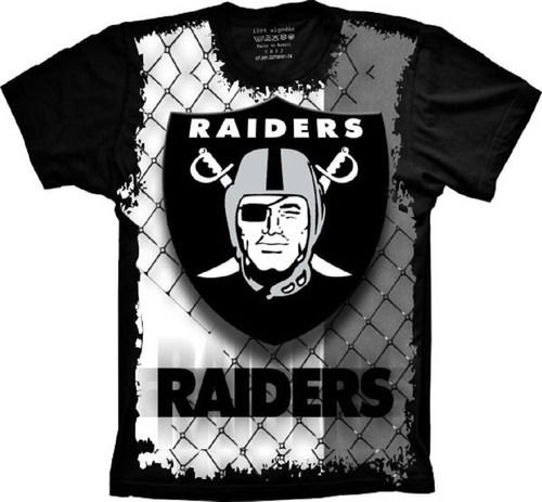 Camiseta Plus Size Futebol Americado - Raiders