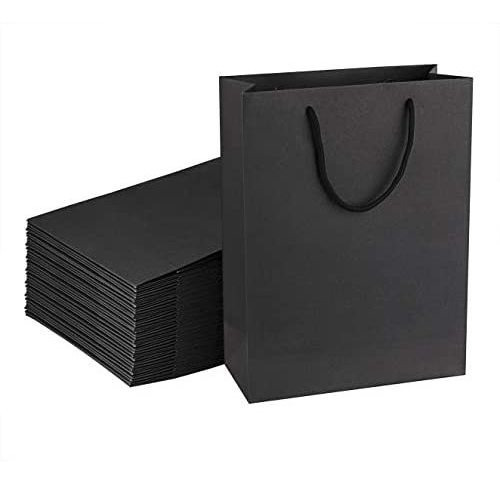 24 Bolsas Papel Kraft Negra Pequeña/ Medida 8×11×5