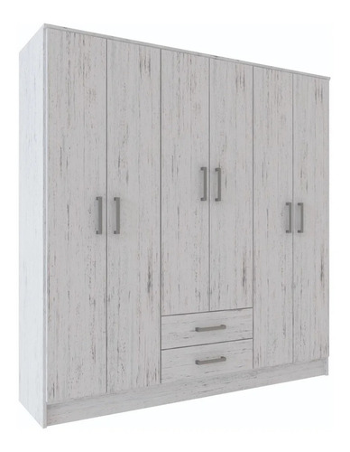 Placard Ropero 6 Puertas 2 Cajones Wengue Mogno Blanco Roble Color Venecia