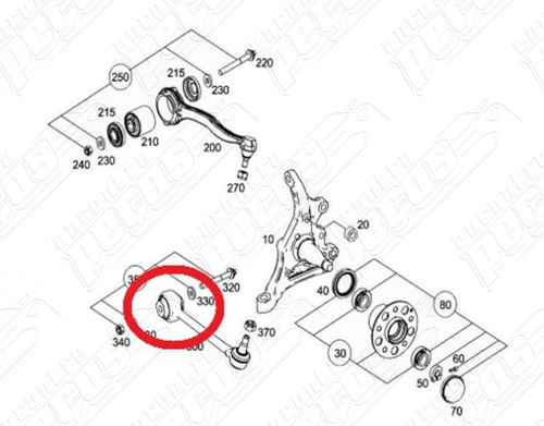 Bucha Braco Inferior Mercedes E500 4.7 Cgi V8 11-12