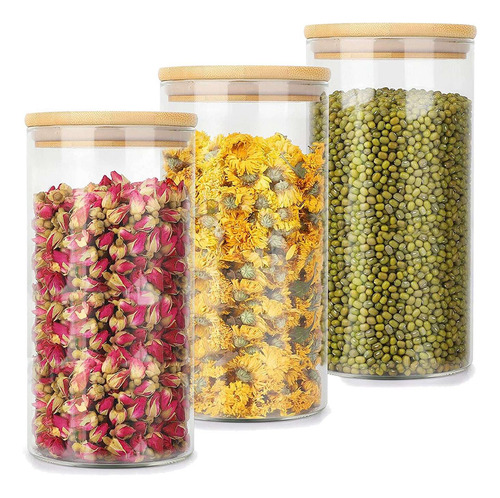 Paquete De 3 Tarros De Vidrio Para Alimentos De 1500 Ml Con