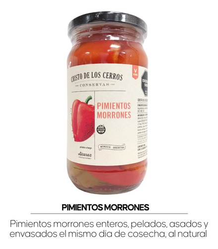 Pimientos Morrones 300g - Cristo De Los Cerros Alcaraz