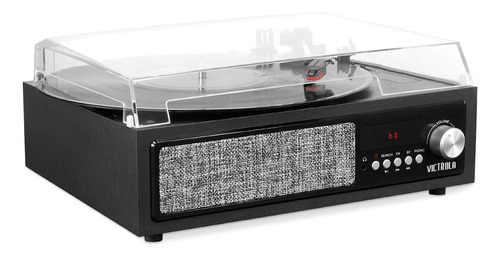 Victrola Reproductor De Discos Bluetooth 3 En 1 Con Altavoce