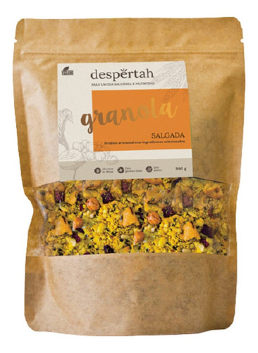 Granola Salgada Com Grãos E Sementes Vegana Despertah 300g