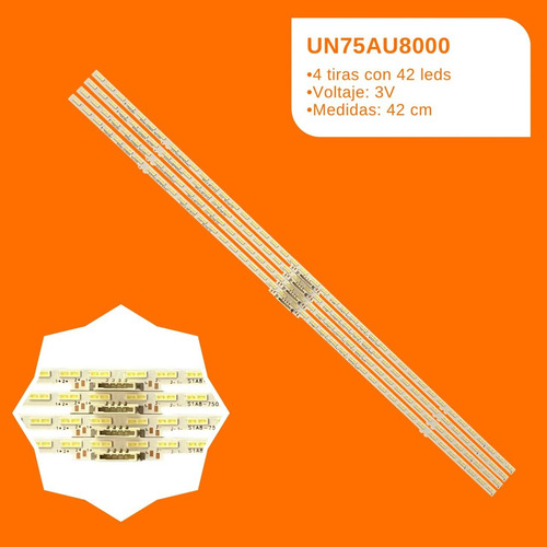Kit De Leds Un75au8000 Un75au8000f Un75au8200 4t/42l 3v