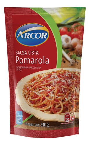 Salsa pomarola Arcor sin TACC en doypack 340 g