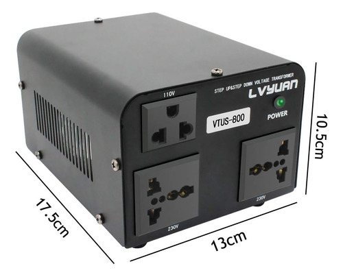 Transformador De Voltaje Lvyuan De 800 Vatios Step Up/down..