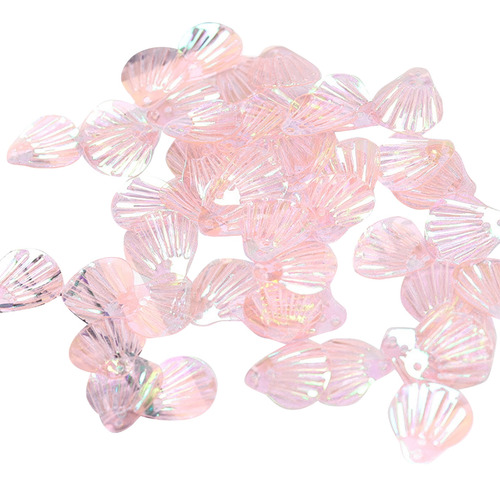 Mini Glit Con Forma De Conchas Marinas De Resina Brillante C