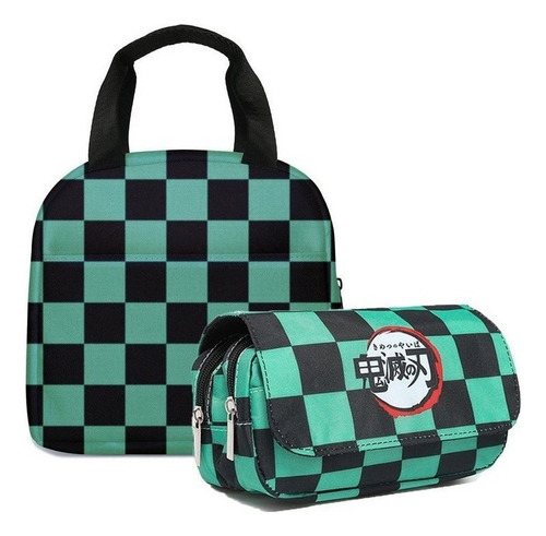 2 Unidades/conjunto Kimetsu No Yaiba Lunch Bag Estuche Para