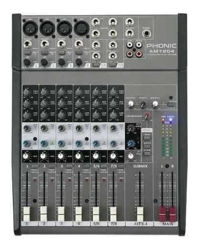 Mixer Phonic Am1204 4 Canales - Ecualizador 