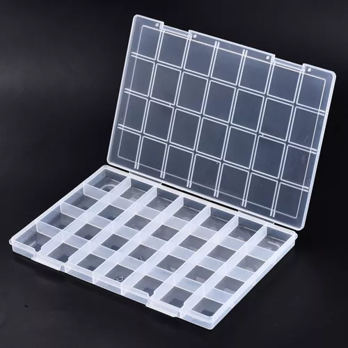 Caja Organizadora De Plástico Transparente con 28 divisiones