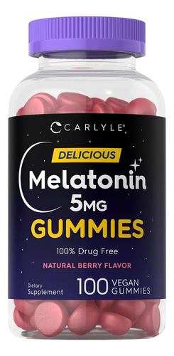 Melatonina 100 Gomitas 5mg Potente Premium Insomnio Eg M78 Sabor Berry
