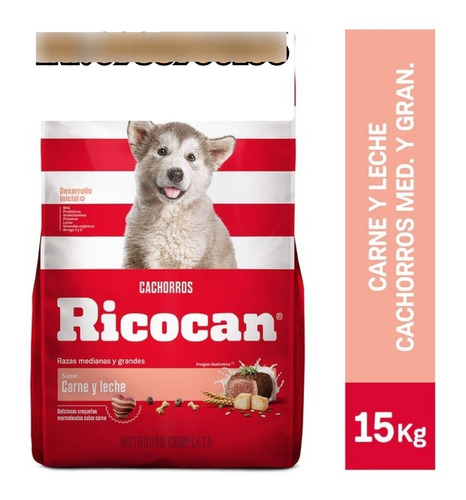 Ricocan 15 Kg Cachorros Razas Medianas Y Grandes