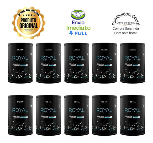 Imagem 1 de 2 de 10 Pó Descolorante Royal Fantasie Doha 500g Azul Ou Branco
