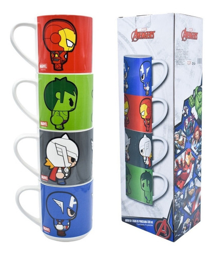 Imagen 1 de 3 de Tazas Avengers Apilables