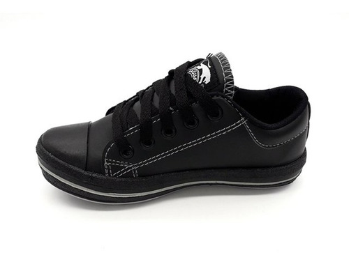 Zapatilla Puntera Ecocuero Colegial Jaguar Negro 34 Al 40