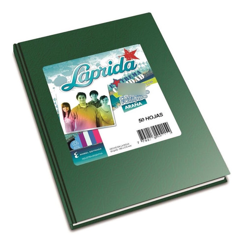 Cuaderno 50 Hojas Araña Nº1 Cuadriculado Verde Laprida X2