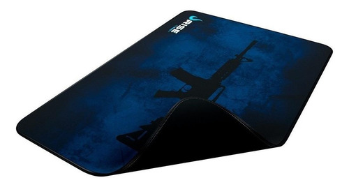 Imagem 2 de 2 de Mouse Pad gamer Rise Mode Gaming M4A1 de fibra e borracha m 210mm x 290mm x 3mm preto/azul