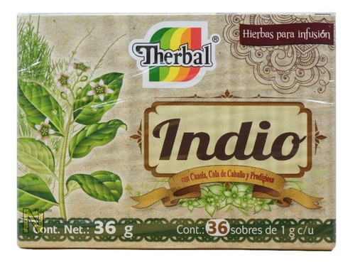 (3 Piezas) Té Indio (36 Sobres) Therbal