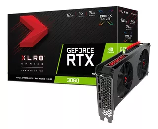 Placa de video Nvidia PNY XLR8 Gaming GeForce RTX 30 Series RTX 3060 VCG306012DFXPPB Dual Fan Edition 12GB