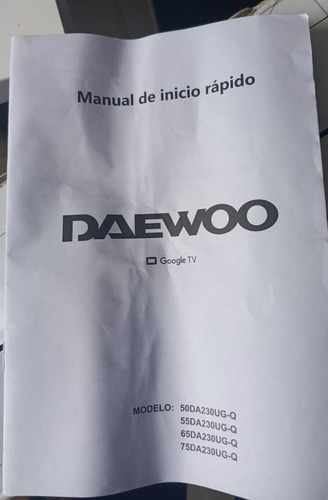 Control Remoto Tv Daewoo Smart Tv Qled Modelo 75da230ug-q