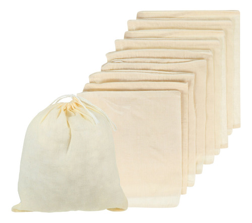 Bolsas Coladoras Con Cordón, De Algodón, Para Té, 10 Unidade