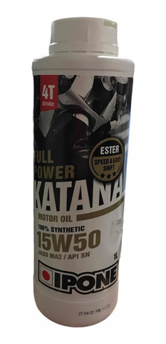 Aceite Full Power Katana 15w50 4t 100% Sintetico
