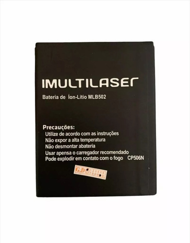 Ba-teria Mlb502 Para Multilaser Ms50 Pr059 Frete Grátis