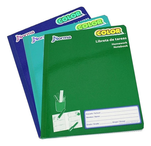 5 Libreta De Tareas Bilingue Norma Colors 48 Hojas