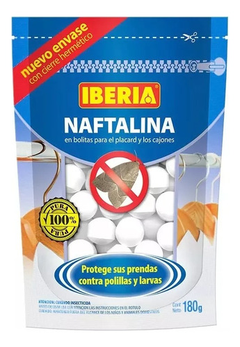 Naftalina Antipolillas Iberia Original Pack 180gr 