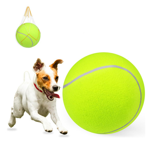 Pelota De Goma Natural Tenis Gigante De 24 Cm Para Mascotas