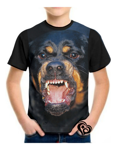 Camiseta De Cachorro Masculina Infantil Animal Blusa