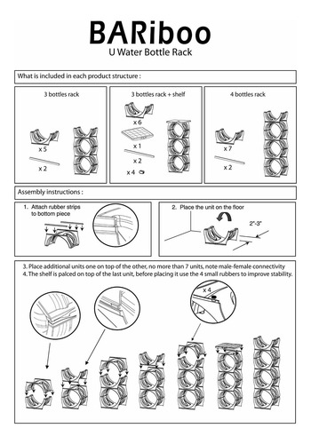 Estante De Almacenamiento De Botellas De Agua Apilable ...