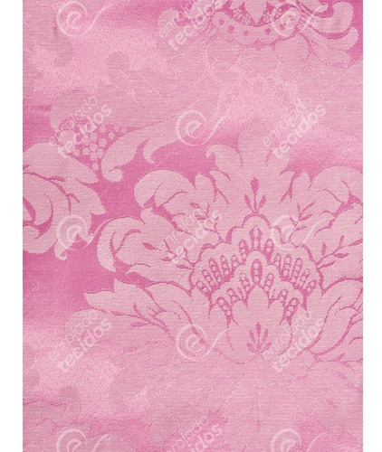 Tecido Jacquard Rosa Brocado 1 X 2,8m Painel Festa Peppa Pig