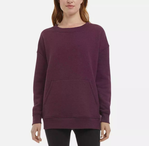 Sudadera Capitonada Danskin Vino Extra Suave Talla Plus 2xl