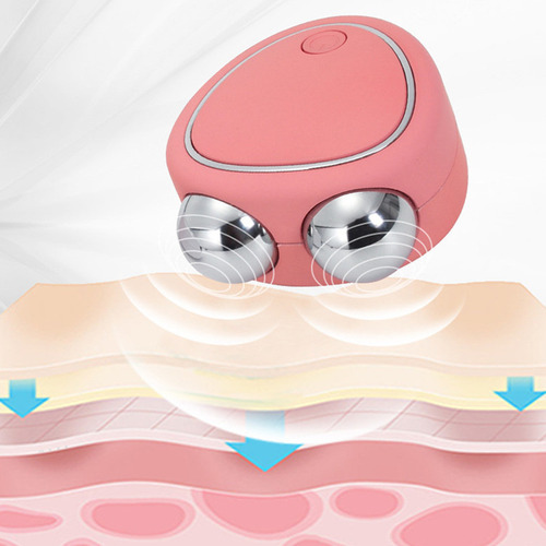 Masajeador Facial De Doble Rodillo Con Microcorriente Usb