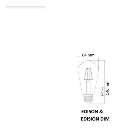 Imagen 2 de 2 de Lámpara Led Vintage Edison Dimerizable 7,5w Ledvance Osram Color De La Luz Blanco Cálido