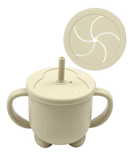 Vaso Silicona Bebe Doble Tapa/uso: Sorbete/contenedor Cereal