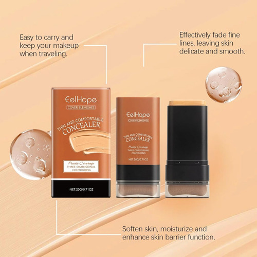 Base De Maquillaje Correctora Instantánea Con Brocha Integra