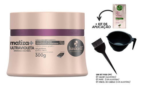 Haskell Matizador Cabelo Loiro Prata Com Kit De Aplicação