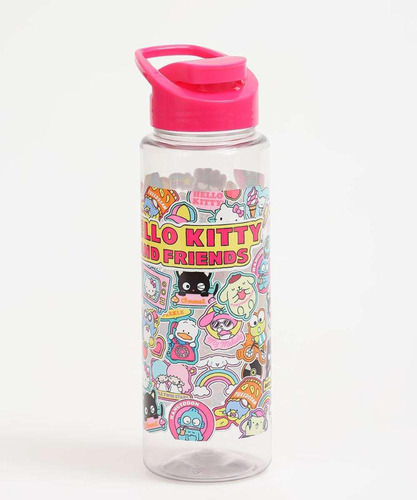 Garrafa Squeeze Estampa Hello Kitty 750ml Sanrio-03349 Cor Rosa