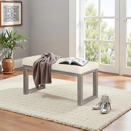 Banco Otomano De 27 Pulgadas De Ancho, Taburete Rectangular