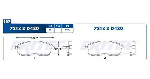 Balata Fritec Altima 2.5 2002 2003 2004 2005 2006
