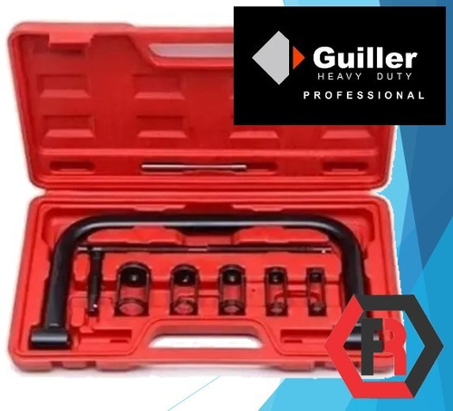 Kit Prensa P/ Resortes De Valvulas Moto Y Auto 7 Pz Guiller