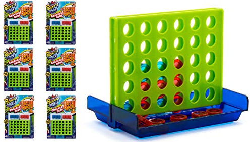 Ja-ru Mini Connect Travel Game Board (6 Connect Game) Family