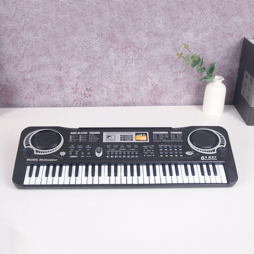 Instrumento De Teclado Electrónico Negro, 61 Teclas, Piano M