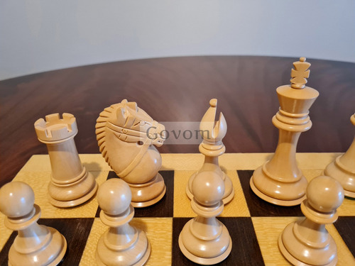 Ajedrez Piezas + Tablero Madera Staunton Persia Ebony