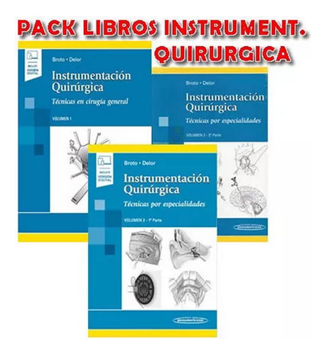 Pack Broto Instrumentacion Quirurgica 3 Tomos Libros Nuevos