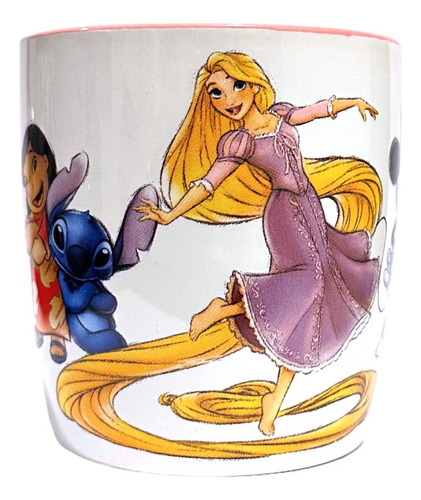 Tazon Taza Ceramica Minnie - Stitch - Rapunzel Disney 350ml