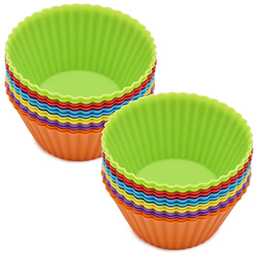 Juego De 24 Tazas De Silicona Para Hornear Cupcakes